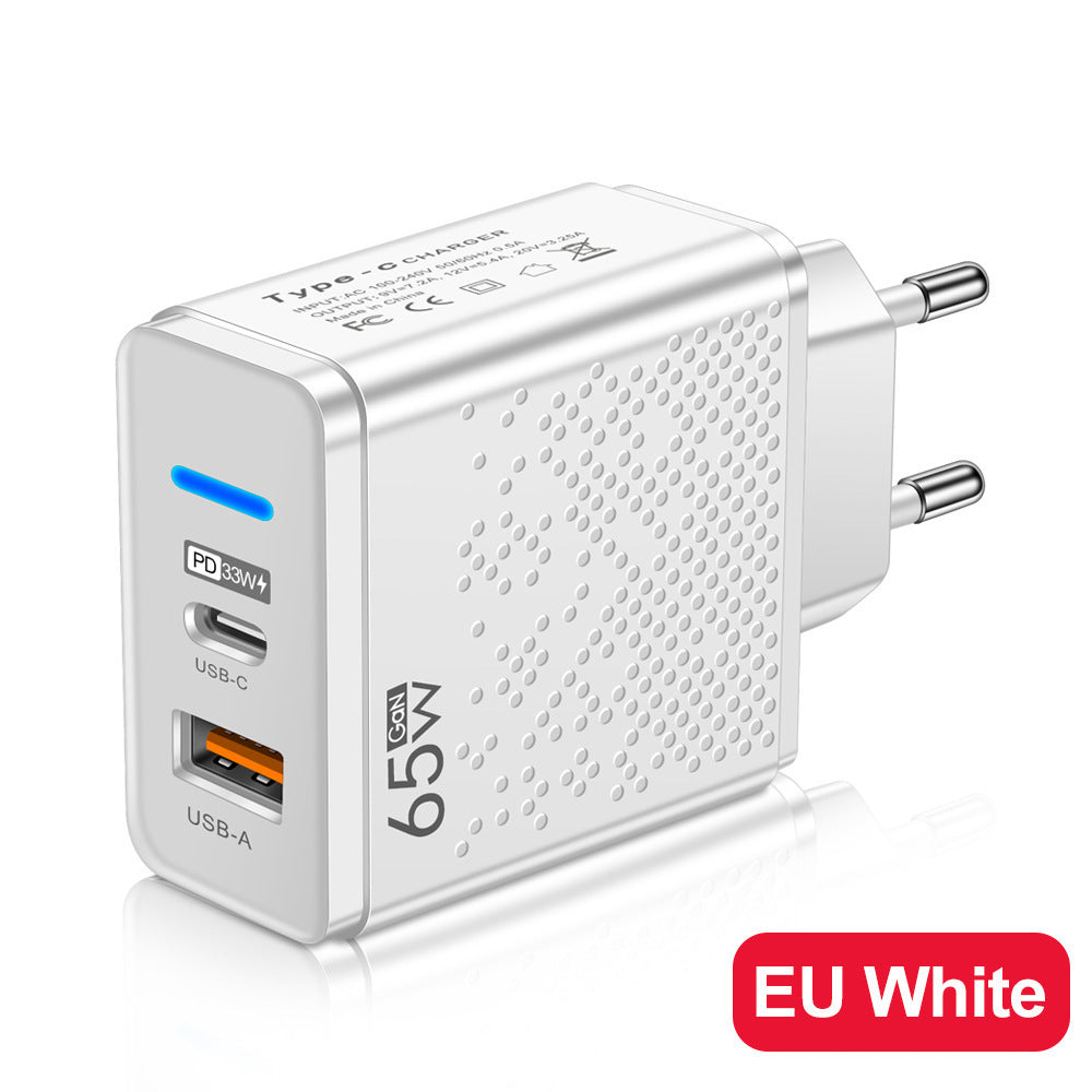 Carregador USB-C + USB-A 65W PD