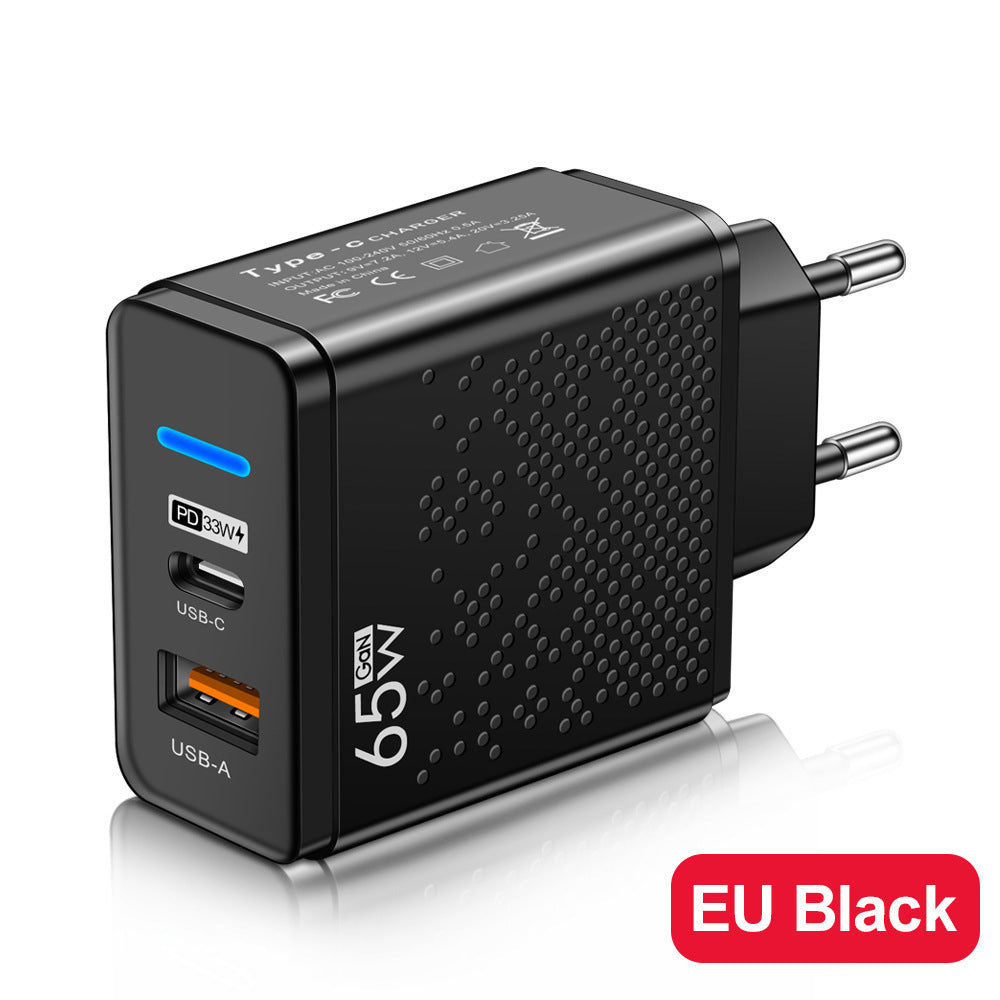 Carregador USB-C + USB-A 65W PD